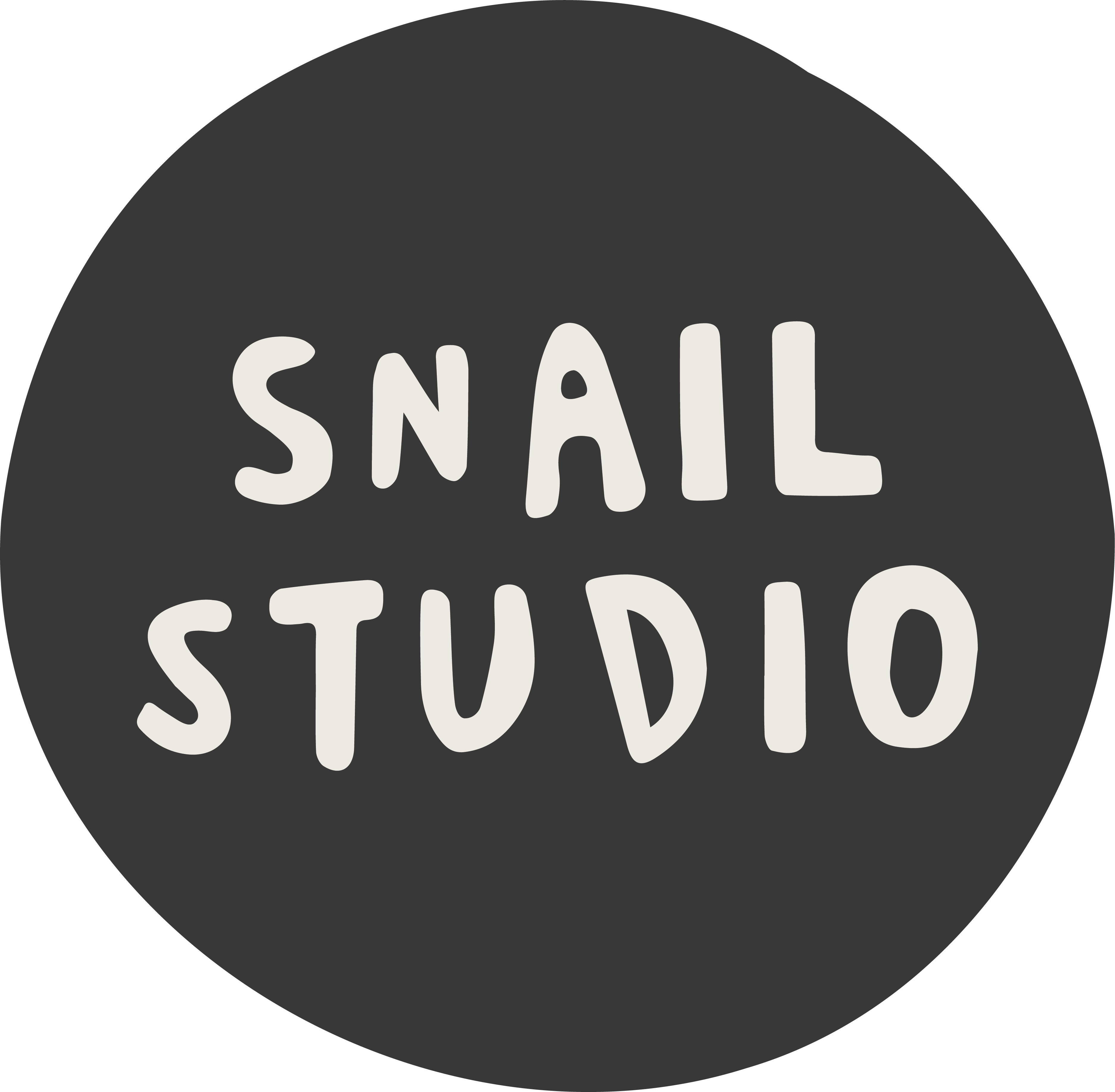 Snail Studio, written in a slightly wobbly circle