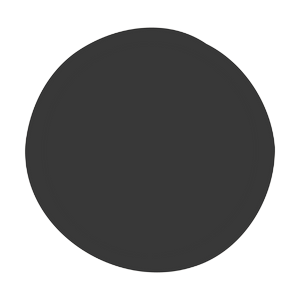 A slightly wobbly circle, filled in with a very dark shade of grey